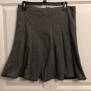 Grey pleated skater skirt